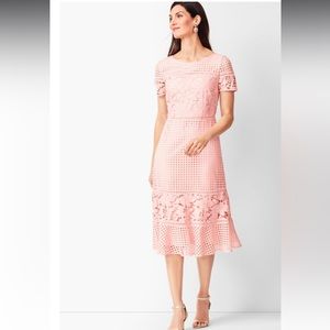 RSVP BY TALBOTS MIXED-LACE FIT & FLARE DRESS SIZE 6P